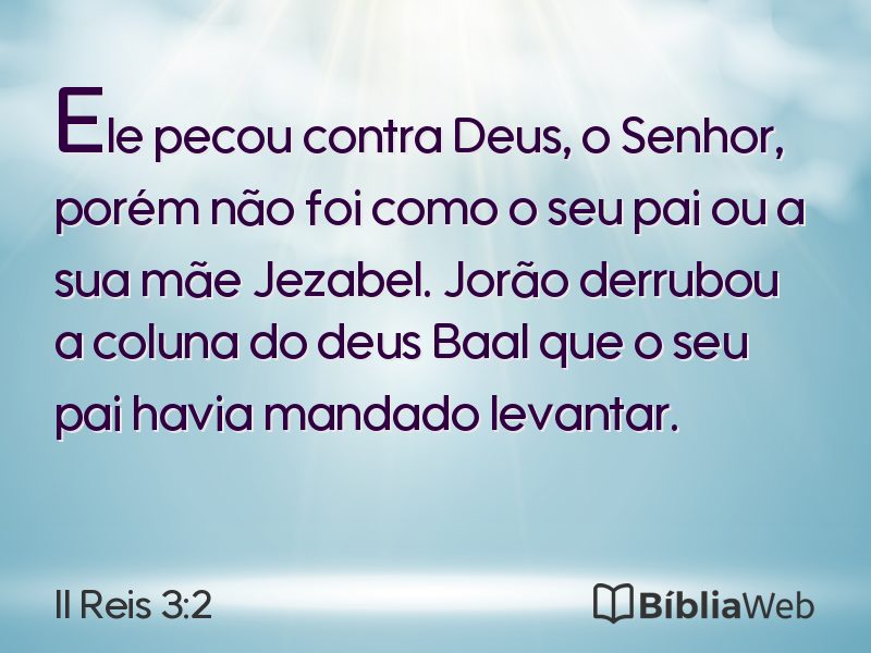 II Reis 3:2 em imagem para compartilhar