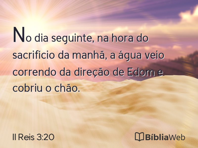 II Reis 3:20 em imagem para compartilhar