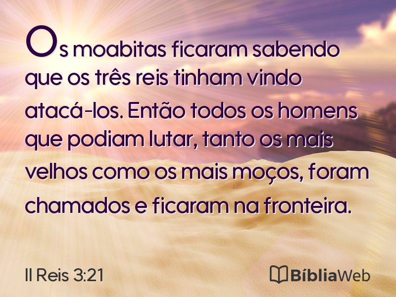 II Reis 3:21 em imagem para compartilhar