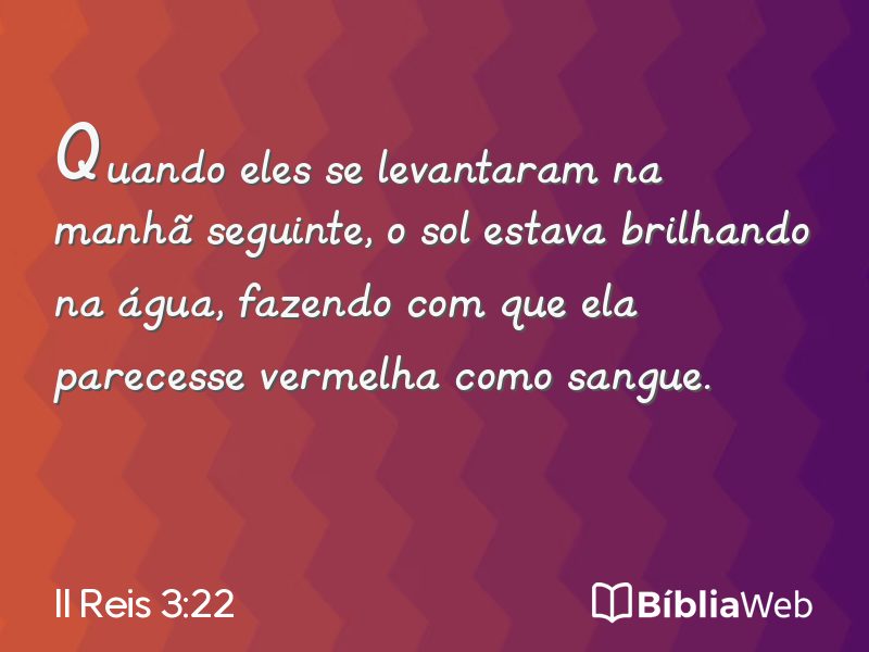 II Reis 3:22 em imagem para compartilhar