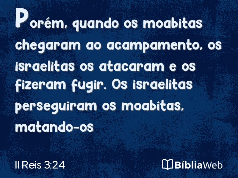 II Reis 3:24 em imagem para compartilhar