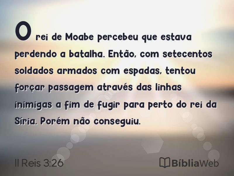 II Reis 3:26 em imagem para compartilhar