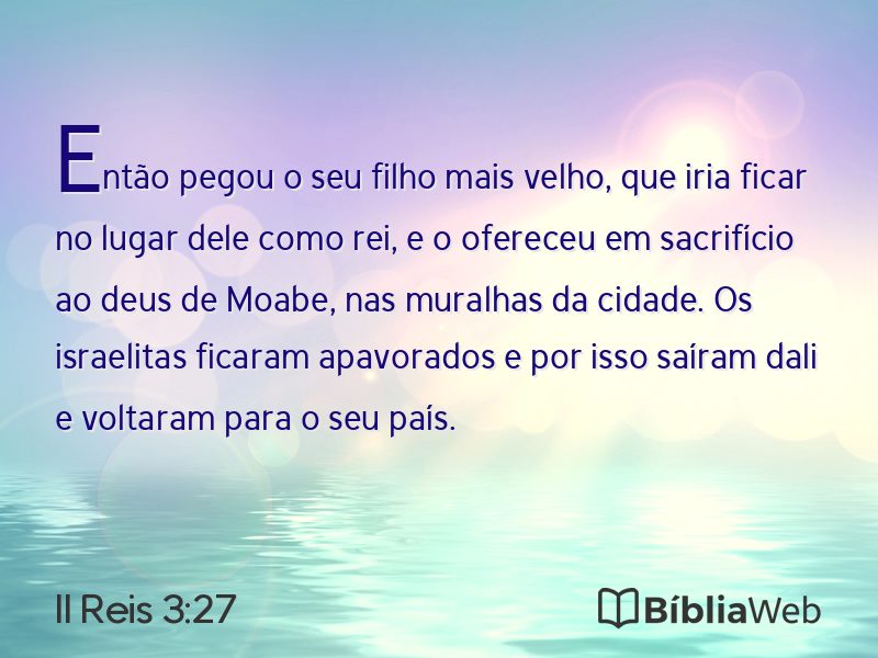 II Reis 3:27 em imagem para compartilhar