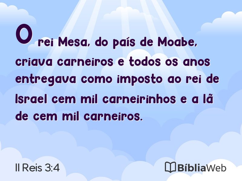 II Reis 3:4 em imagem para compartilhar