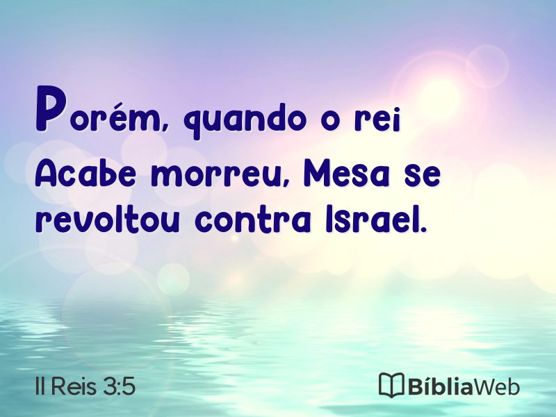 II Reis 3:5 em imagem para compartilhar
