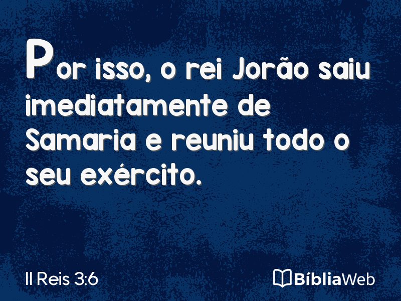 II Reis 3:6 em imagem para compartilhar