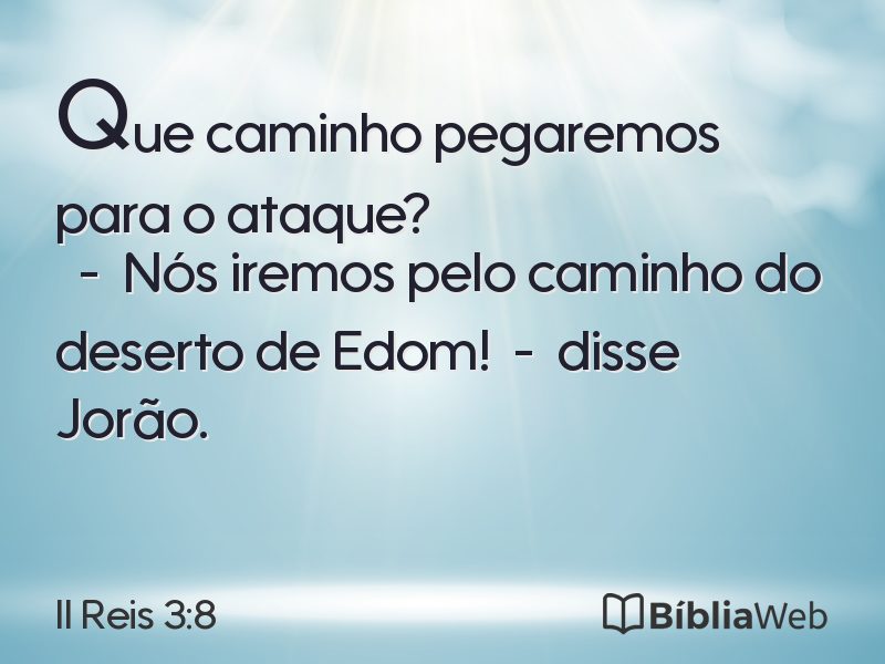 II Reis 3:8 em imagem para compartilhar