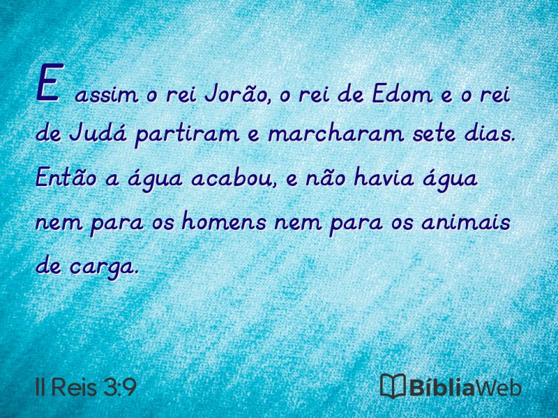 II Reis 3:9 em imagem para compartilhar
