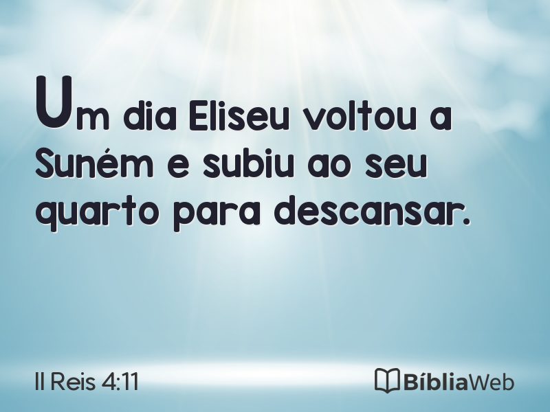 II Reis 4:11 em imagem para compartilhar