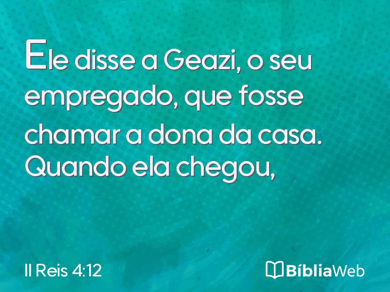 II Reis 4:12 em imagem para compartilhar