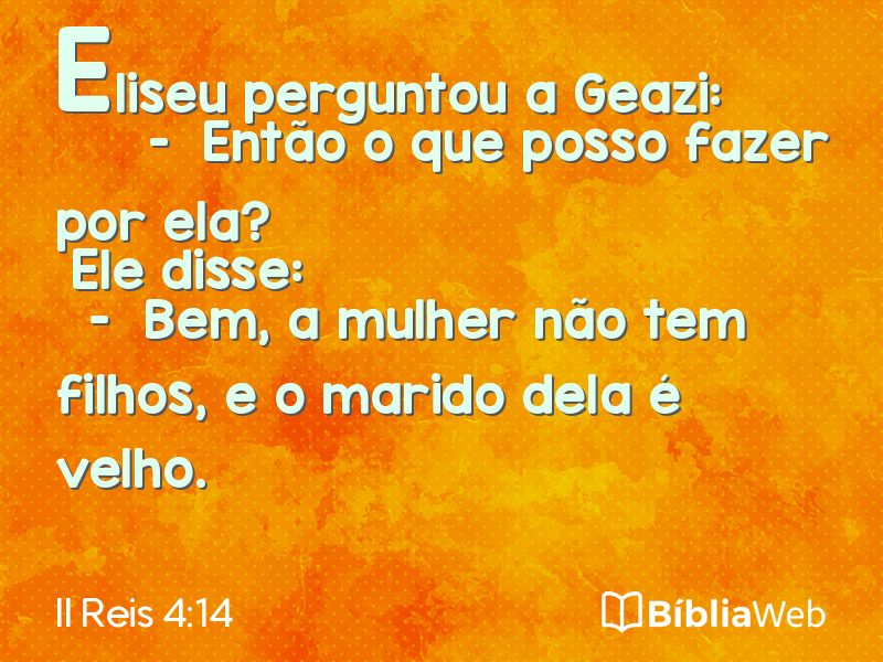 II Reis 4:14 em imagem para compartilhar