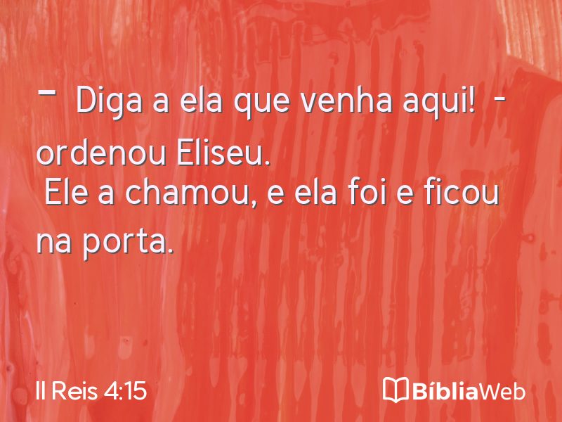 II Reis 4:15 em imagem para compartilhar