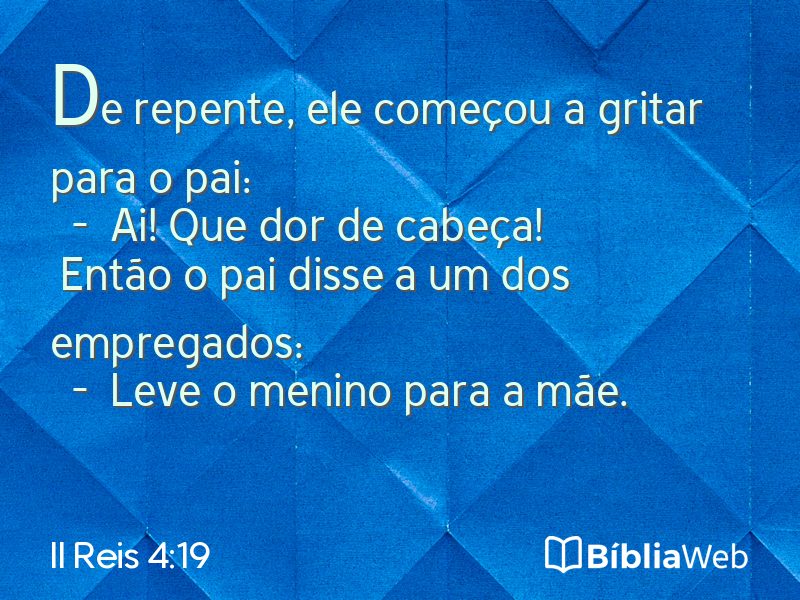 II Reis 4:19 em imagem para compartilhar