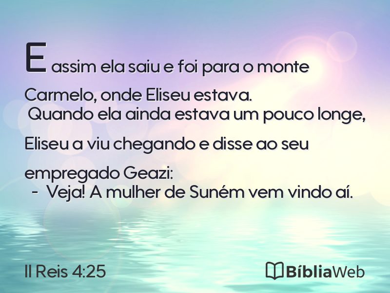 II Reis 4:25 em imagem para compartilhar