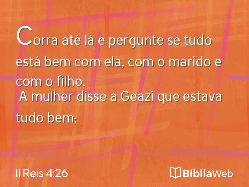 II Reis 4:26 em imagem para compartilhar
