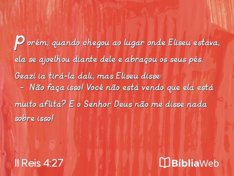 II Reis 4:27 em imagem para compartilhar