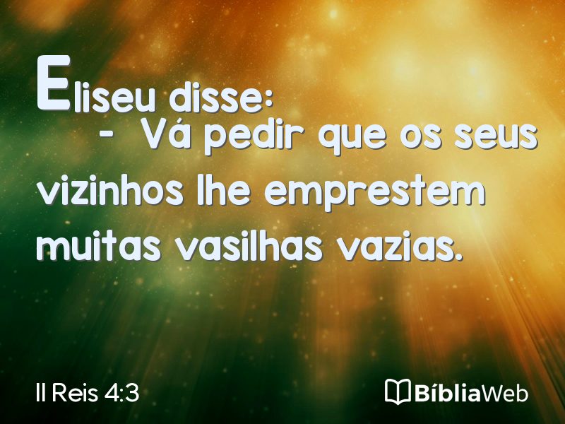 II Reis 4:3 em imagem para compartilhar