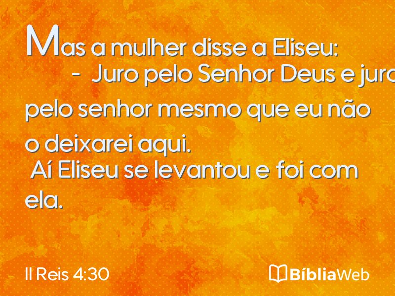 II Reis 4:30 em imagem para compartilhar