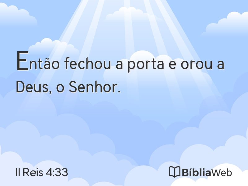 II Reis 4:33 em imagem para compartilhar