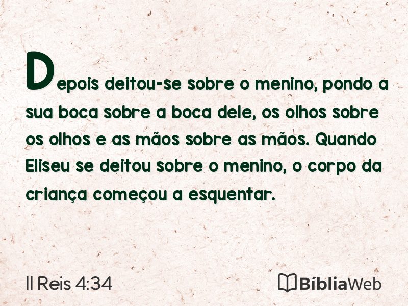 II Reis 4:34 em imagem para compartilhar