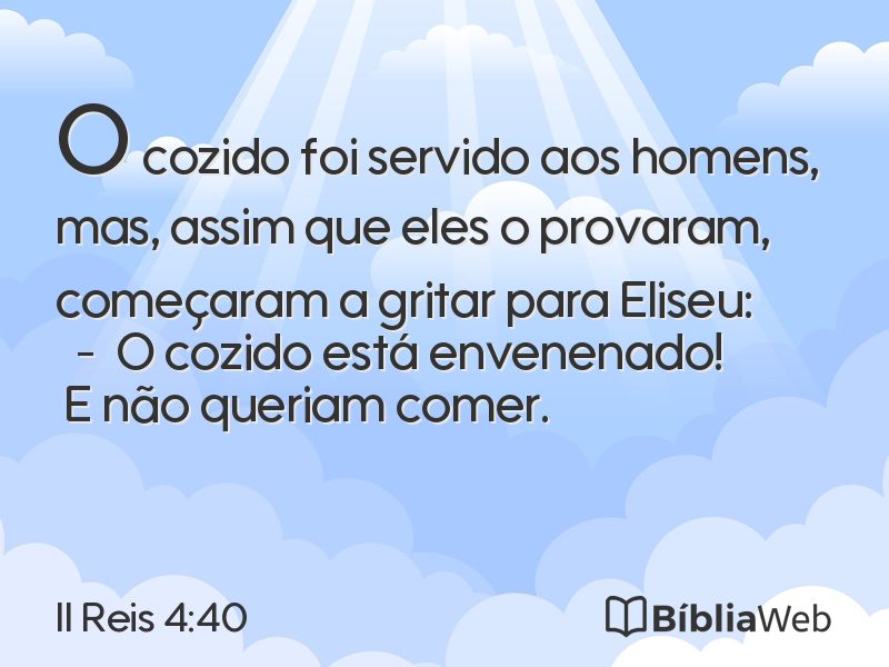 II Reis 4:40 em imagem para compartilhar