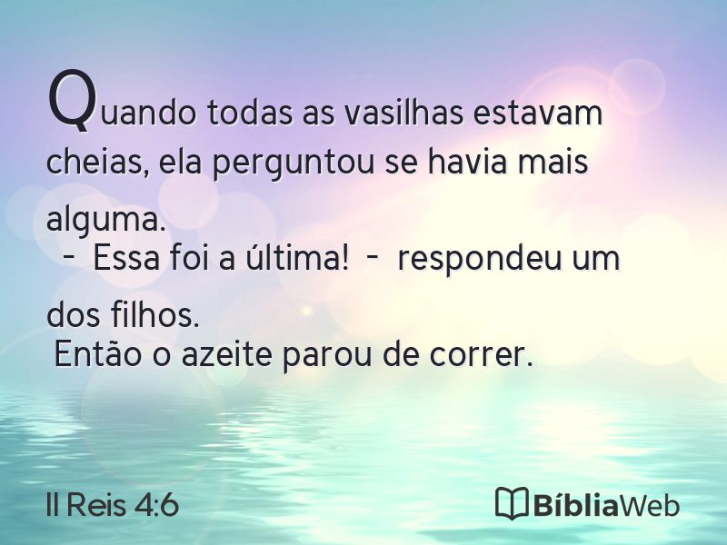 II Reis 4:6 em imagem para compartilhar