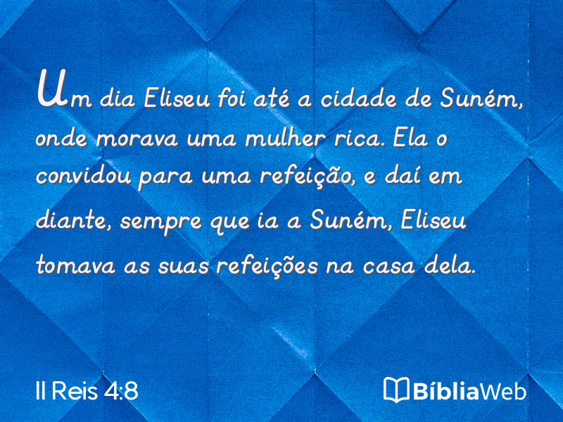 II Reis 4:8 em imagem para compartilhar