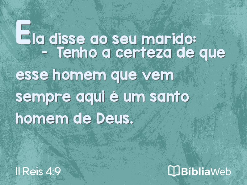 II Reis 4:9 em imagem para compartilhar