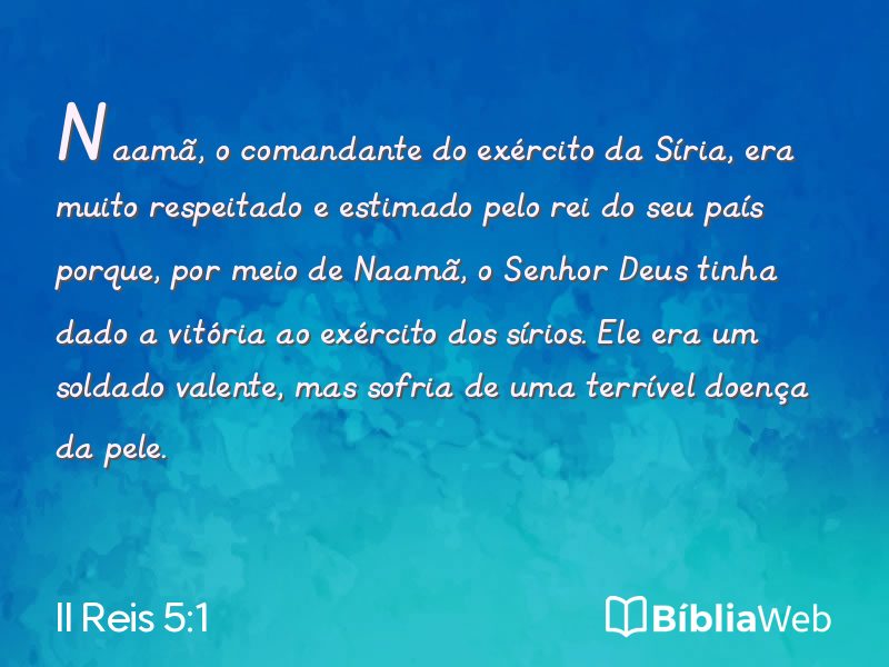 II Reis 5:1 em imagem para compartilhar