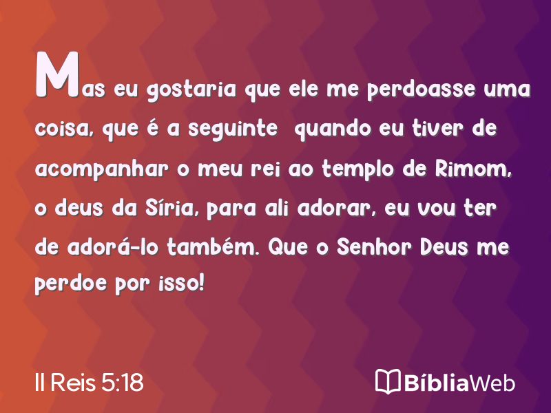 II Reis 5:18 em imagem para compartilhar
