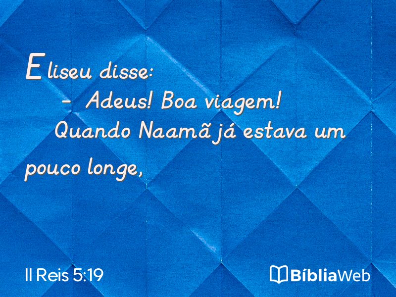 II Reis 5:19 em imagem para compartilhar