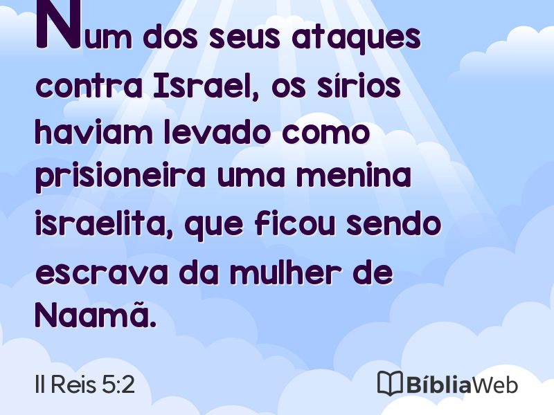 II Reis 5:2 em imagem para compartilhar