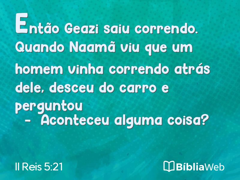 II Reis 5:21 em imagem para compartilhar