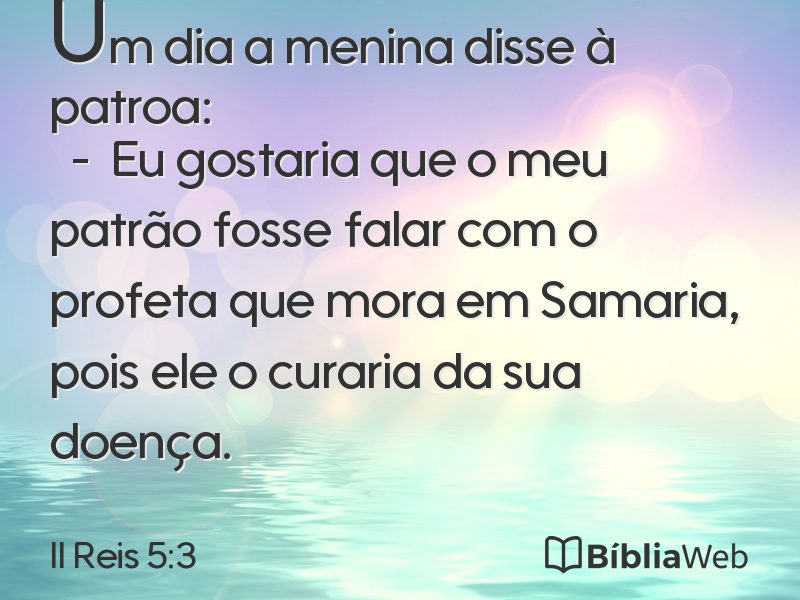 II Reis 5:3 em imagem para compartilhar