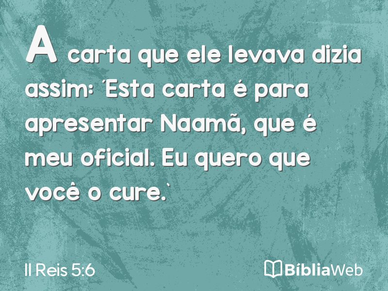II Reis 5:6 em imagem para compartilhar
