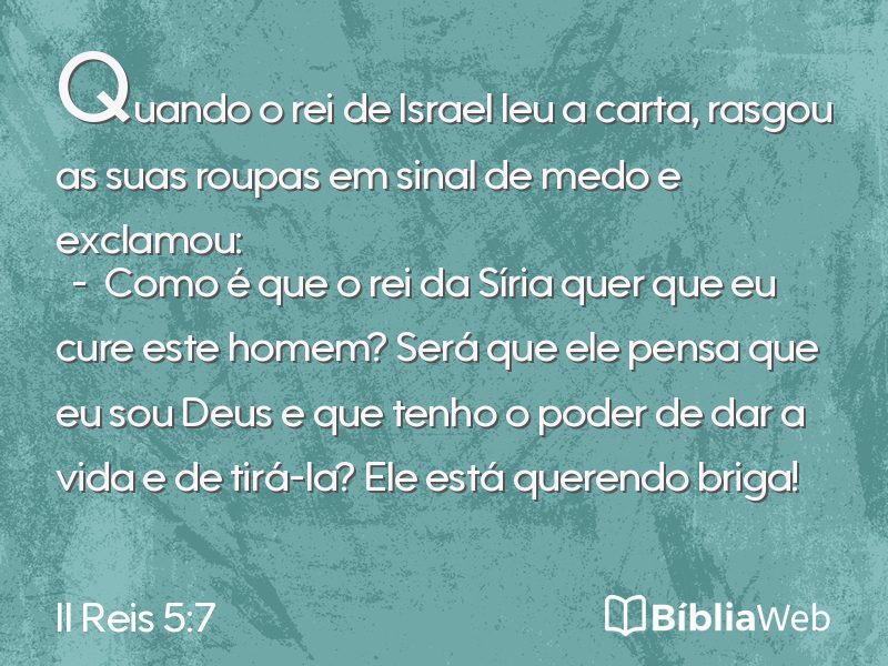 II Reis 5:7 em imagem para compartilhar