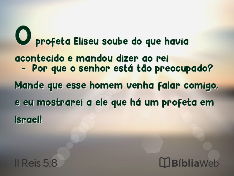 II Reis 5:8 em imagem para compartilhar