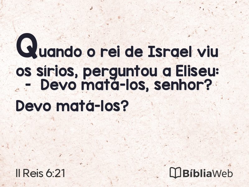 II Reis 6:21 em imagem para compartilhar