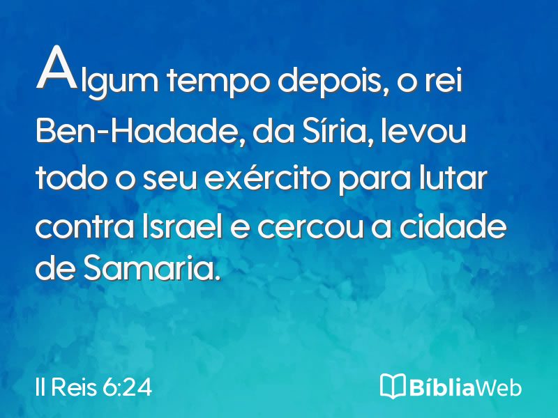 II Reis 6:24 em imagem para compartilhar