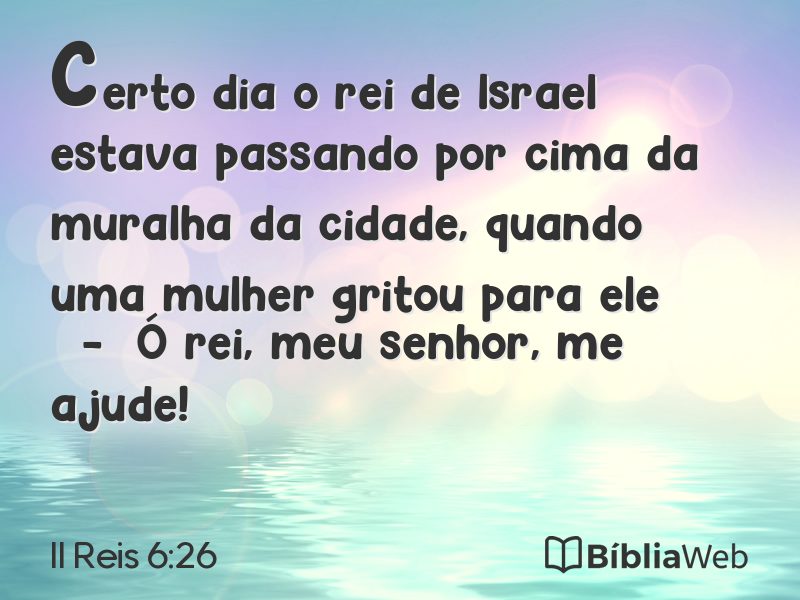 II Reis 6:26 em imagem para compartilhar
