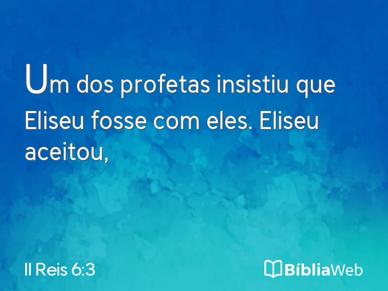 II Reis 6:3 em imagem para compartilhar
