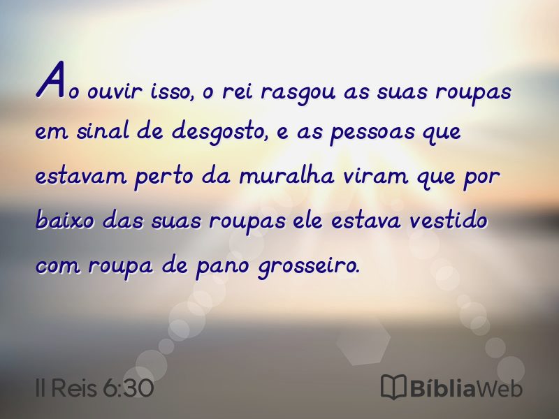 II Reis 6:30 em imagem para compartilhar