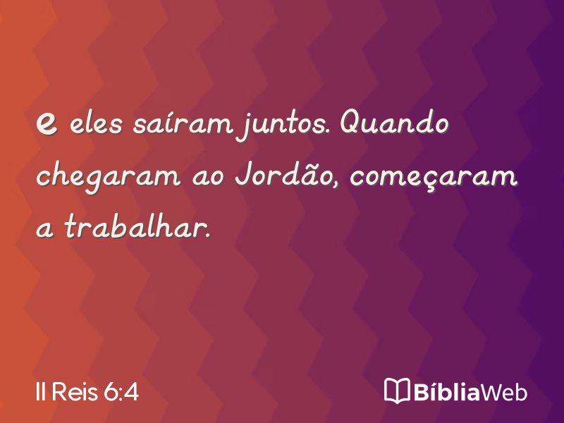 II Reis 6:4 em imagem para compartilhar