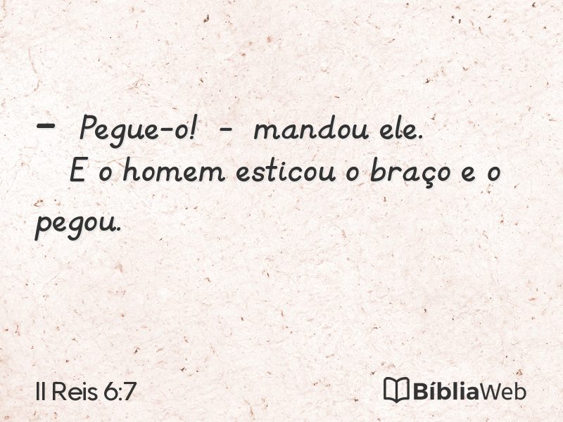 II Reis 6:7 em imagem para compartilhar