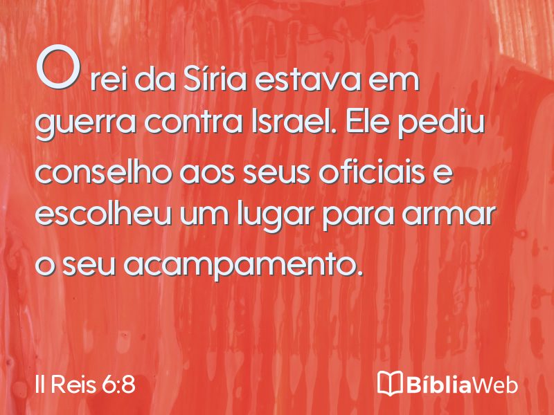II Reis 6:8 em imagem para compartilhar