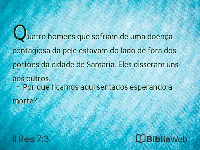 II Reis 7:3 em imagem para compartilhar