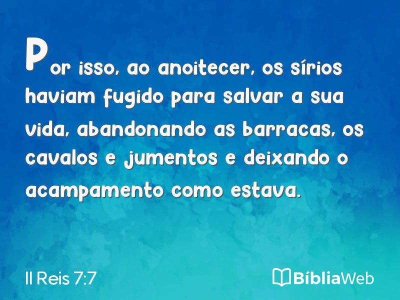 II Reis 7:7 em imagem para compartilhar