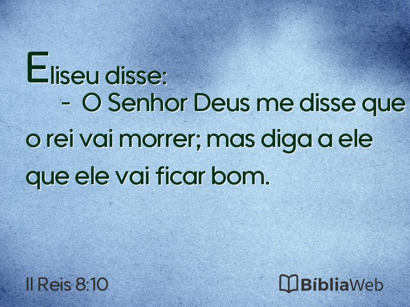 II Reis 8:10 em imagem para compartilhar