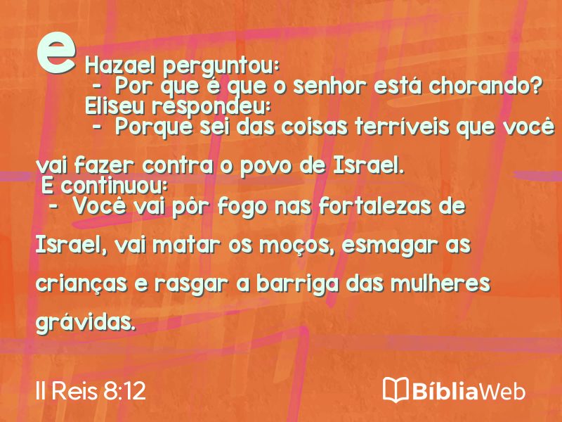 II Reis 8:12 em imagem para compartilhar