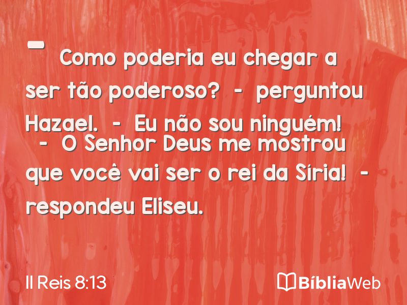II Reis 8:13 em imagem para compartilhar